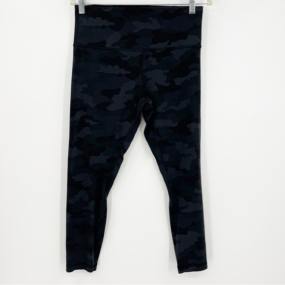 Lululemon Gray Black Camo Align Leggings Size 12 Inseam 25" - Picture 1 of 3